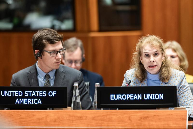 Intervention by H.E. Alexandra Valkenburg, Ambassador and Permanent Representative of the European Union. Photo credit: WFP/Matteo Minnella