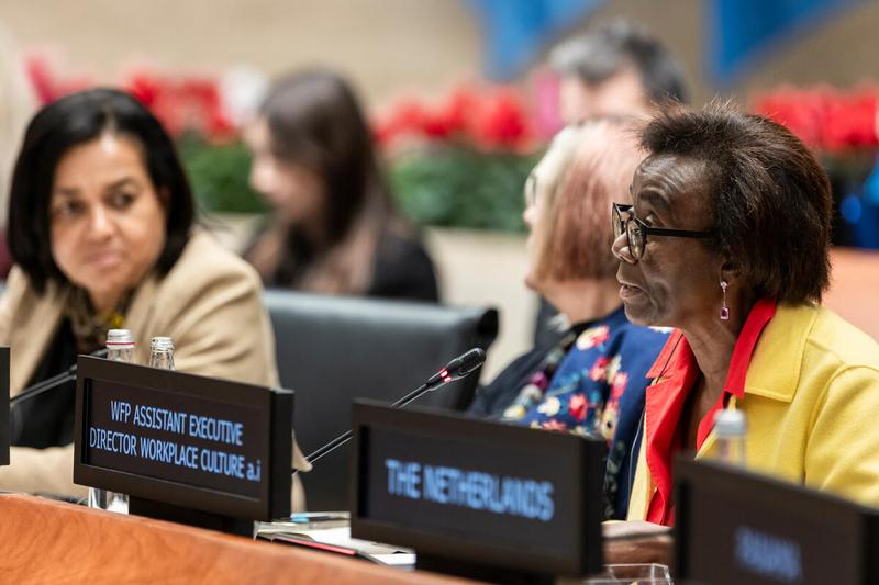 Intervention by Ms. Joyce Luma, Assistant Executive Director, Workplace Culture. Photo credit: WFP/Matteo Minnella