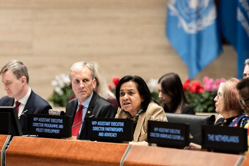 Remarks by Ms. Valerie Guarnieri, Assistant Executive Director, Programme & Policy Development. Photo credit: WFP/Matteo Minnella