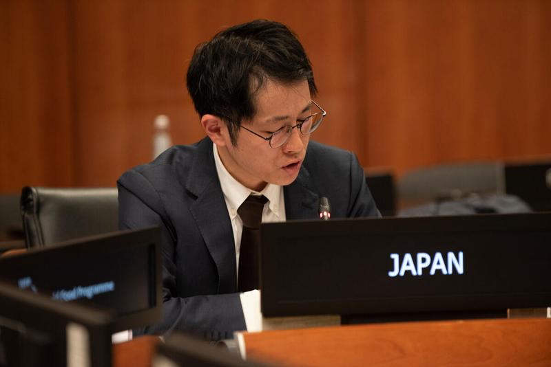 In the photo: intervention by the delegation of Japan. Photo credit: WFP/Daria Addabbo