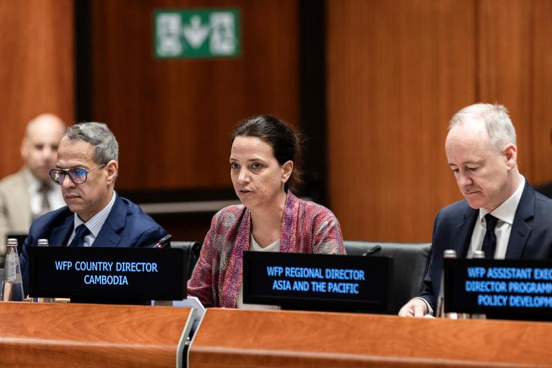 In the photo: intervention by Ms Claire Conan, WFP Country Director Cambodia.Photo credit: WFP/Matteo Minnella