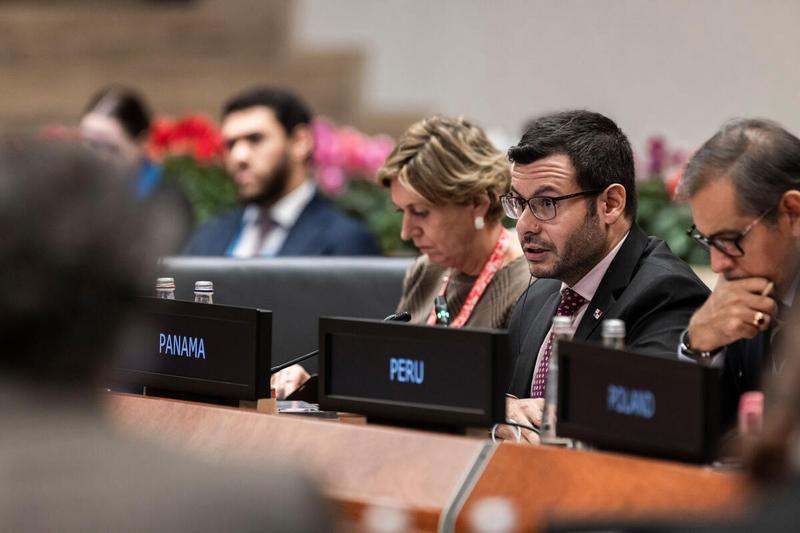 Intervention by H.E. Mr. Tomas Alberto Duncan Jurado, Permanent Representative of Panama. Photo credit: WFP/Matteo Minnella