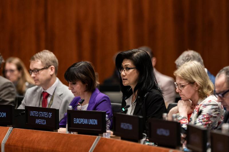 Intervention by the delegation of the United States of America. Photo credit: WFP/Matteo Minnella