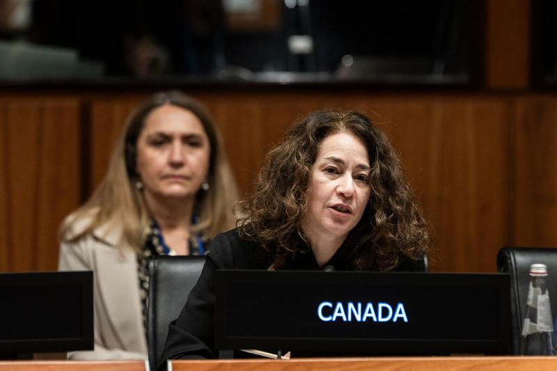 Intervention by the Delegation of Canada. Photo credit: WFP/Matteo Minnella