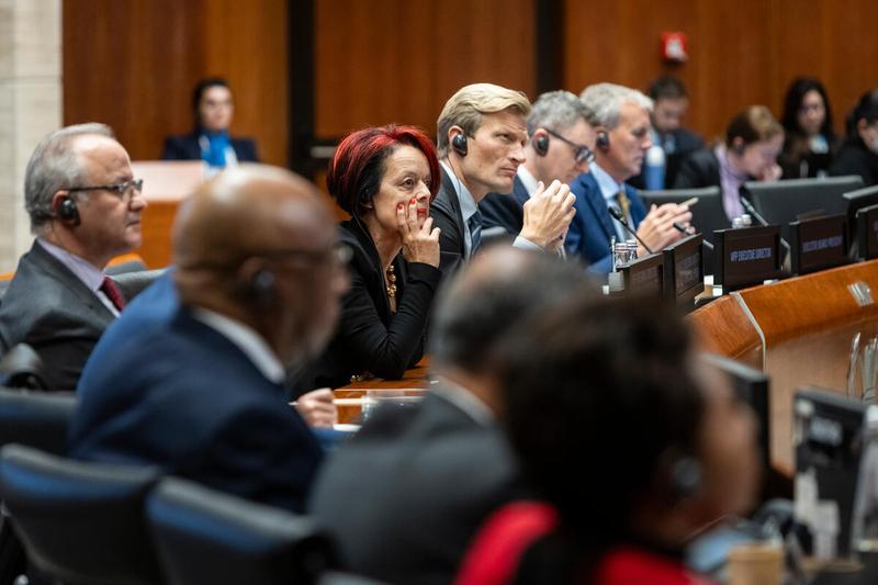 In the photo: Ms. Corinne Fleischer, WFP Regional Director for Middle East and Northern Africa. and Carl Skau, WFP Deputy Executive Director and Chief Operating Officer. Photo credit: WFP/Matteo Minnella
