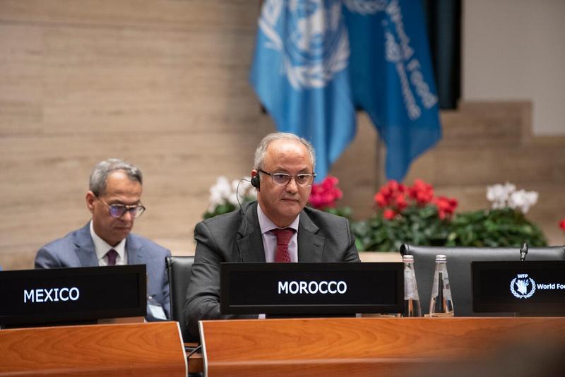 Intervention by H.E. Yousef Balla, Ambassador and Permanent Representative of Morocco. Photo credit: WFP/Daria Addabbo