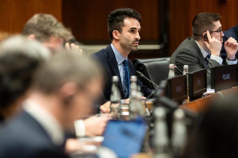 Intervention by the delegation of Poland. Photo credit: WFP/Matteo Minnella