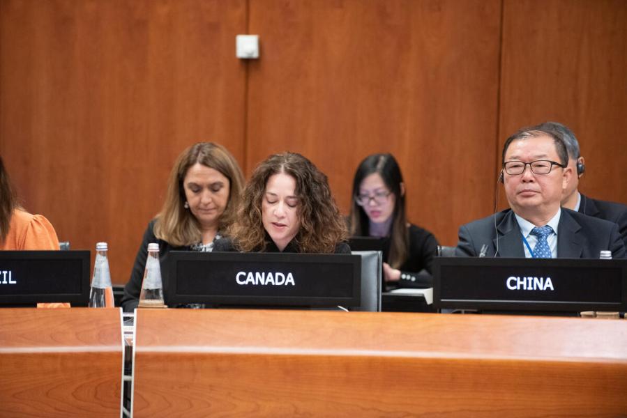 In the photo: intervention by H.E. Ms. Elissa GOLBERG, Ambassador and Permanent Representative of Canada. Photo credit: WFP/Daria Addabbo