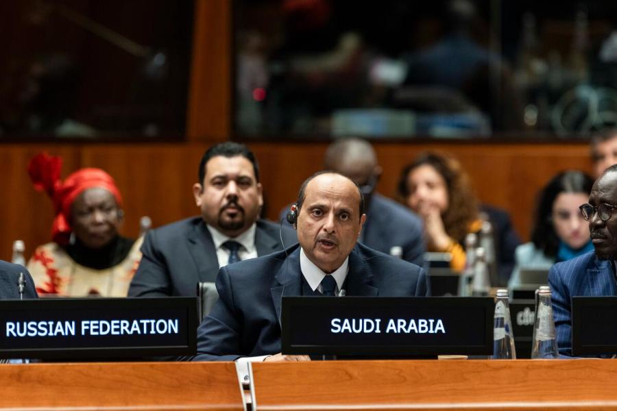 In the photo: intervention by H.E. Dr. Mohammed Ahmed M. ALGHAMDI, Ambassador and Permanent Representative of Saudi Arabia. Photo credit: WFP/Matteo Minnella