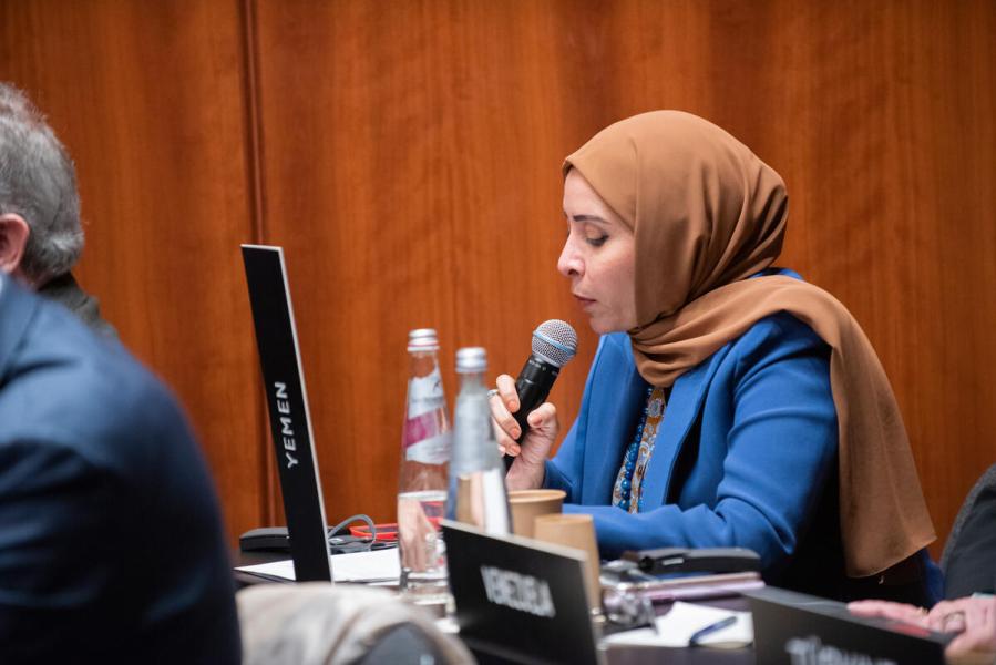 Intervention by H.E. Asmahan Abdulhameed Altoqi, Ambassador and Permanent Representative of the Republic of Yemen. Photo credit: WFP/Daria Addabbo