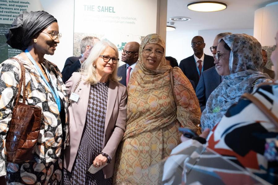 Exhibition opening: A Green Wall Against Hunger: Partnerships for Resilience Building to Decrease Humanitarian Needs. Photo credit: WFP/Daria Addabbo