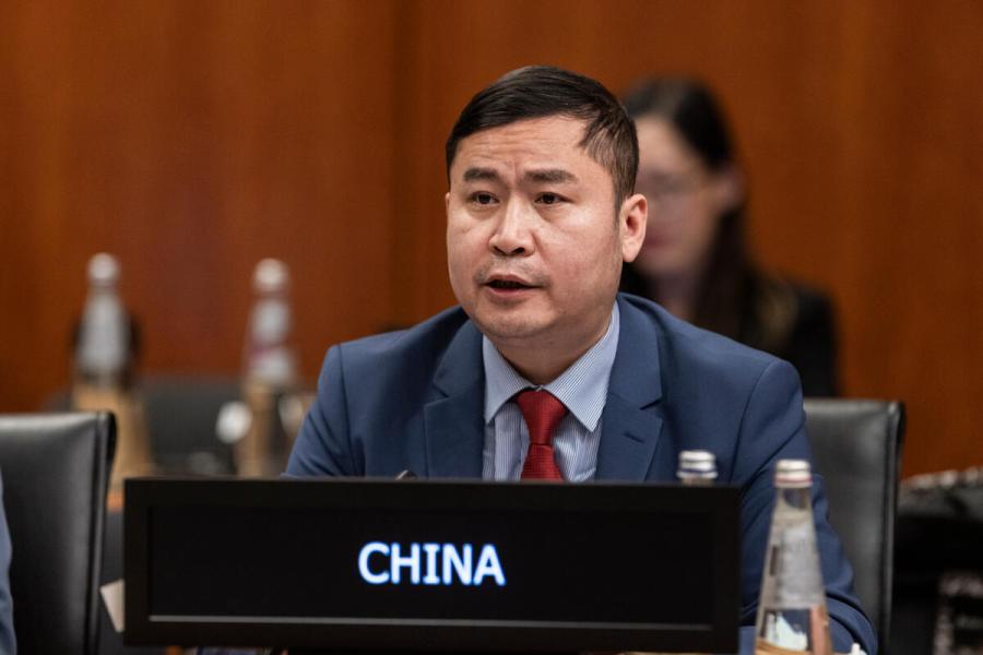 In the photo: intervention by the delegate of China. Photo credit: WFP/Matteo Minnella