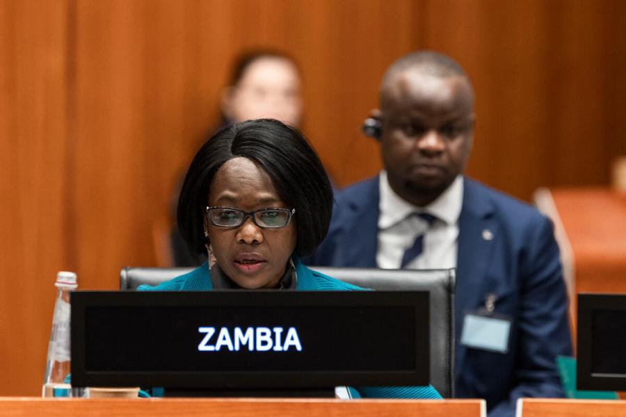 Intervention by H.E. Ms. Patricia Chisanga Kondolo, Ambassador and Permanent Representative of Zambia. Photo credit: WFP/Matteo Minnella
