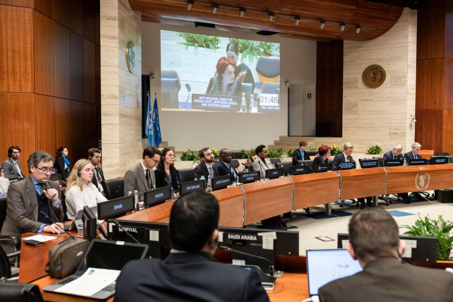 Intervention by Ms. Corinne Fleischer, Regional Director Middle East, Northern Africa and Eastern Europe. Photo credit: WFP/Matteo Minnella