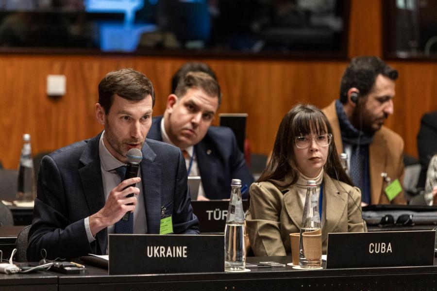Intervention by the delegation of Ukraine. Photo credit: WFP/Matteo Minnella