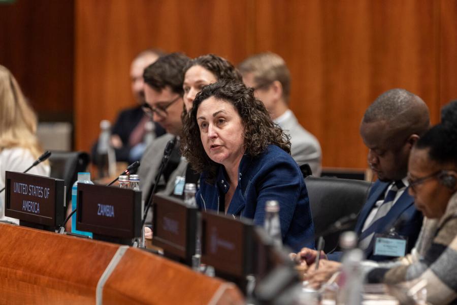 Intervention by the delegation of the United States of America. Photo credit: WFP/Matteo Minnella