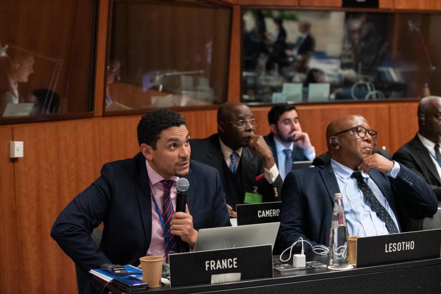 Intervention by the delegation of France. Photo credit: WFP/Daria Addabbo