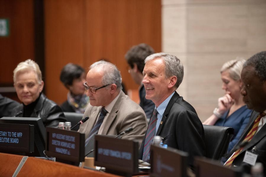 Intervention by Mr. Philip Ward, Secretary to the Executive Board. Photo credit: WFP/Daria Addabbo