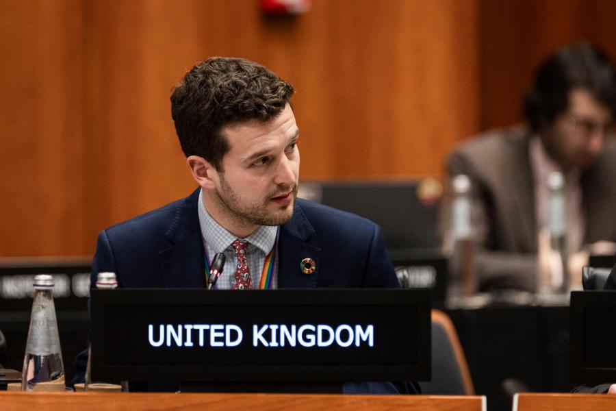 Intervention by the delegation of the United Kingdom. Photo credit: Matteo Minnella
