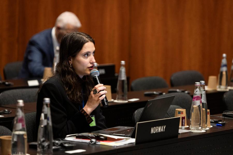 Intervention by Ms. Iside Tacchinardi, Advisor at the Norwegian Delegation to the UN organisations in Rome. Photo credit: Matteo Minnella
