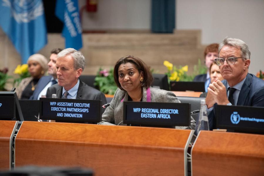 HIGH-LEVEL SPECIAL EVENT: Sudan cross-regional update: strategic insights into WFP’s humanitarian operations. Intervention by Ms. Rania Dagash Kamara, Assistant Executive Director, Partnerships and Innovation. Photo credit: WFP/Daria Addabbo