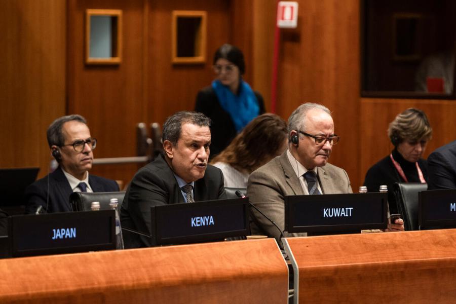 HIGH-LEVEL SPECIAL EVENT: Sudan cross-regional update: strategic insights into WFP’s humanitarian operations. Intervention by intervention by Mr. Yousef Juhail, Counsellor and Permanent Representative of Kuwait. Photo credit: WFP/Matteo Minnella