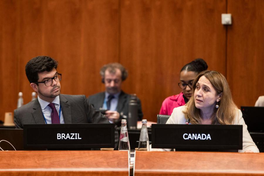 HIGH-LEVEL SPECIAL EVENT: Sudan cross-regional update: strategic insights into WFP’s humanitarian operations. Intervention by Ms. Nalan Yuksel, Counsellor and Deputy Permanent Representative of Canada. Photo credit: Matteo Minnella