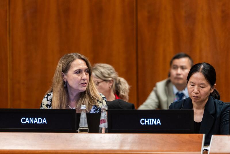 Intervention by the delegation of Canada.
Photo: WFP/Matteo Minnella