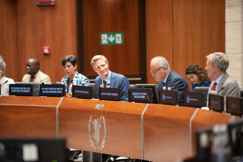 Intervention by H.E. Mr. Youssef Balla, Ambassador and Permanent Representative of the Kingdom of Morocco and President of the WFP Executive Board 2024. Photo: WFP/Daria Addabbo