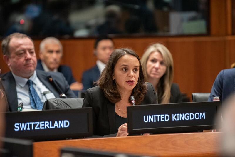 Intervention by the delegation of the United Kingdom. Please credit: WFP/Daria Addabbo