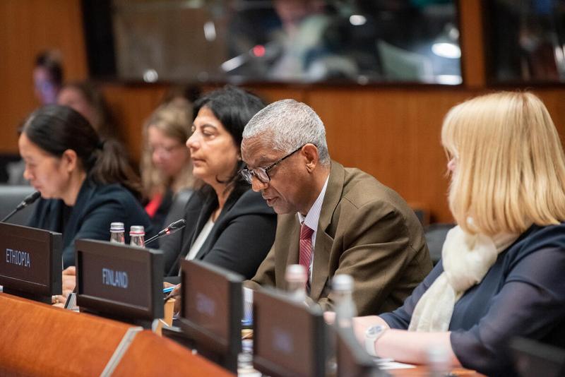 In the photo: intervention by H.E. Dr. Kaba Urgessa Dinssa Deputy Permanent Representative of Ethiopia to UN RBAs. Please credit: WFP/Daria Addabbo