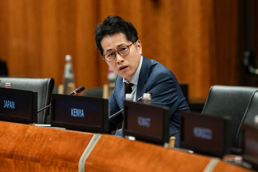 In the photo: intervention by the delegation of Japan. Please credit: WFP/Matteo Minnella