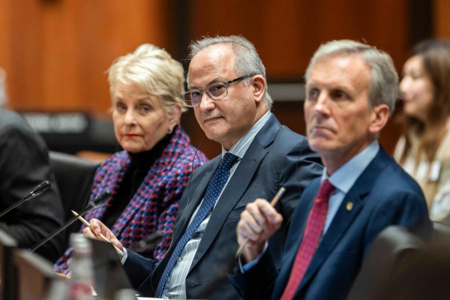 In the photo: intervention by H.E. Mr. Youssef Balla, Ambassador and Permanent Representative of the Kingdom of Morocco and President of the WFP Executive Board 2024. Please credit: WFP/Matteo Minnella