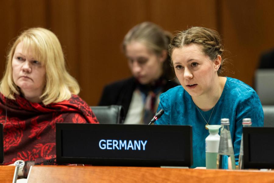 In the photo: intervention by the delegation of Germany. Please credit: WFP/Matteo Minnella