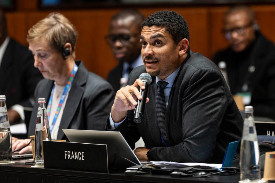 Intervention by the delegation of France. Please credit: WFP/Matteo Minnella