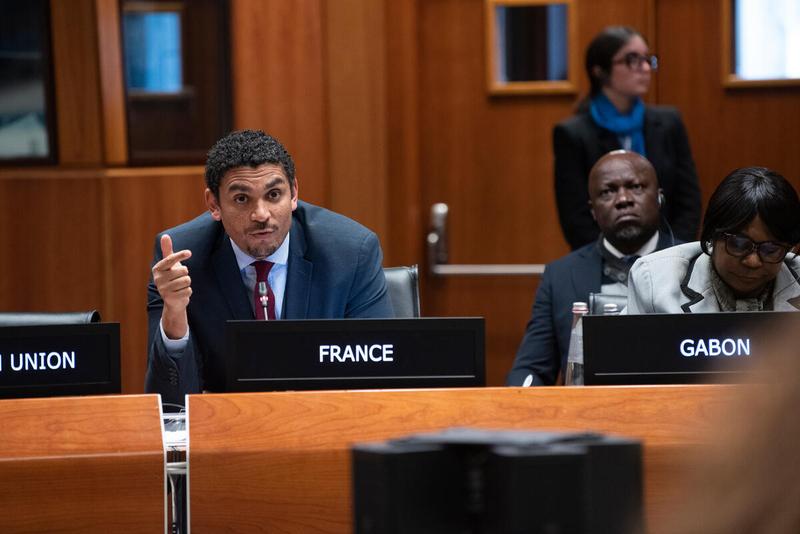 Side Event on the margins of the First Regular Session of the Executive Board Strengthening immediate and long-term support in an emergency context - The case of Haiti. Intervention by the delegation of France. Photo credit: WFP/Daria Addabbo