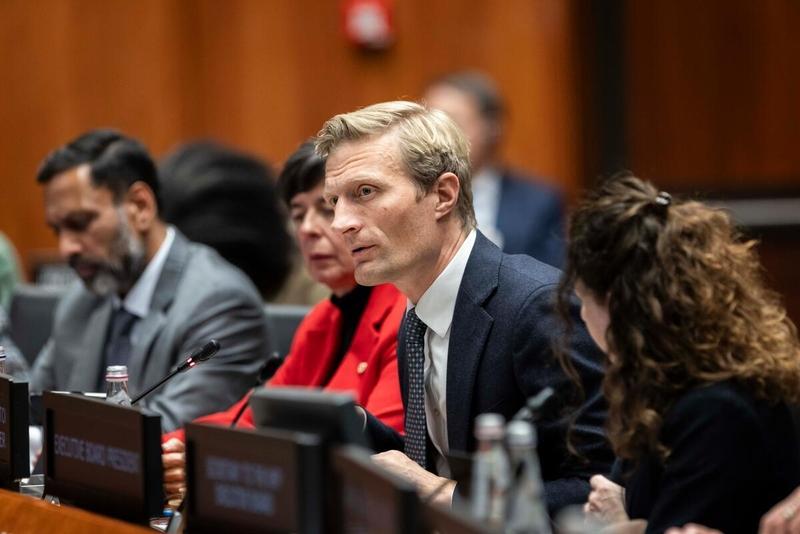 In the photo: intervention by Carl Skau, WFP Deputy Executive Director and Chief Operating Officer. Photo credit: WFP/Matteo Minnella