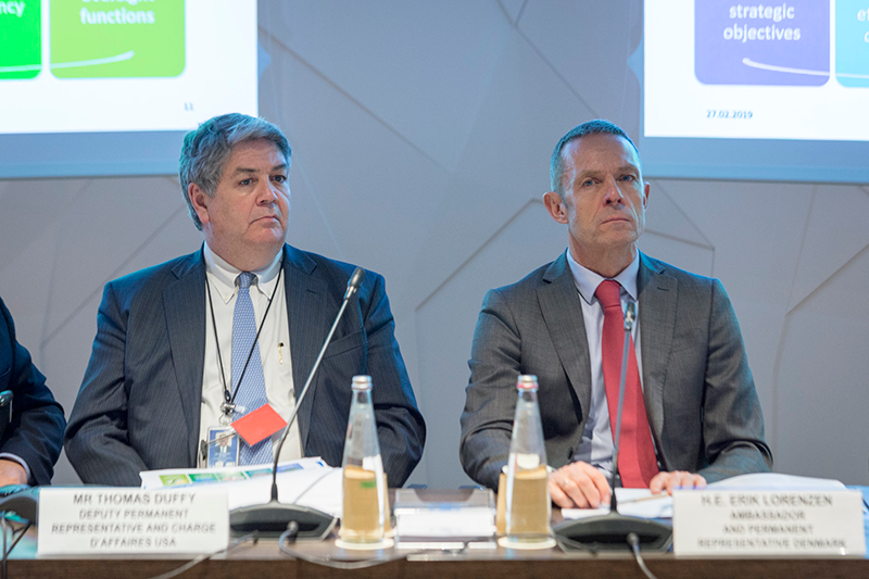 Denmark and United States of America co-sponsored launch of the Multilateral Organisation Performance Assessment Network (MOPAN) assessment of WFP (2016–2018) (released in February 2019). - Photo Credit: WFP/Giulio d'Adamo