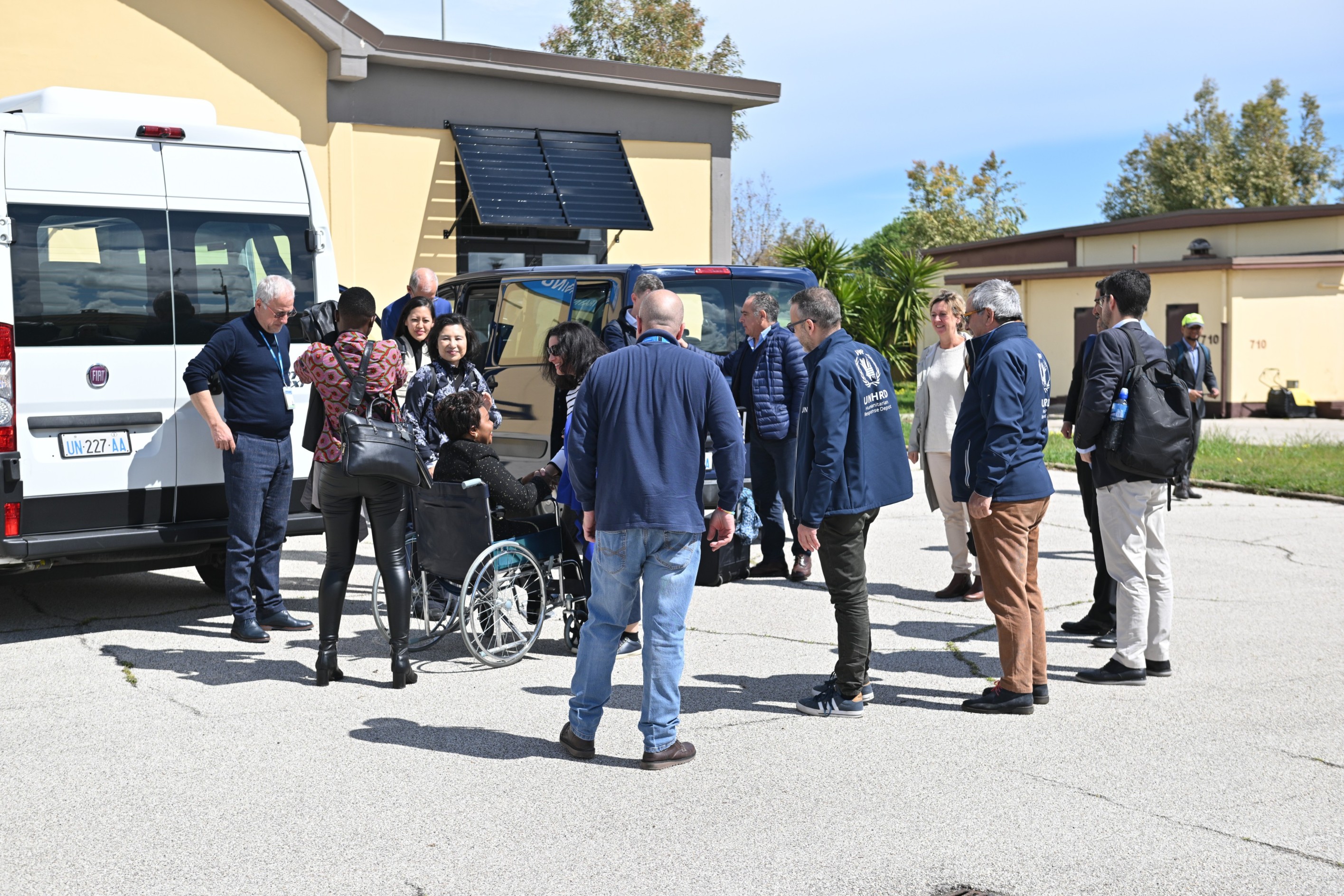 Figure 1: The delegates received a warm welcome from UNHRD staff upon arrival at the UNHRD premises in San Vito dei Normanni 