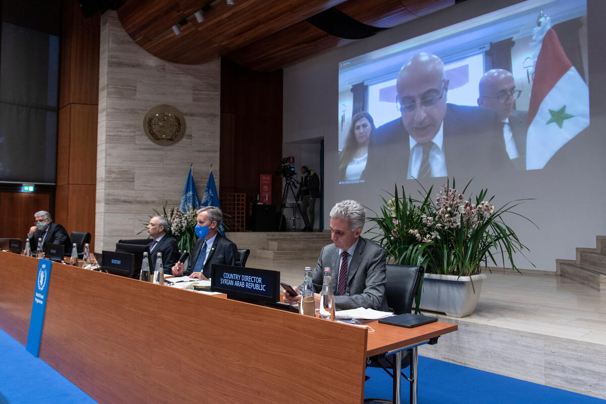 Remarks by H.E. Ayman Raad from the Government of Syria. Photo: WFP/Rein Skullerud. 