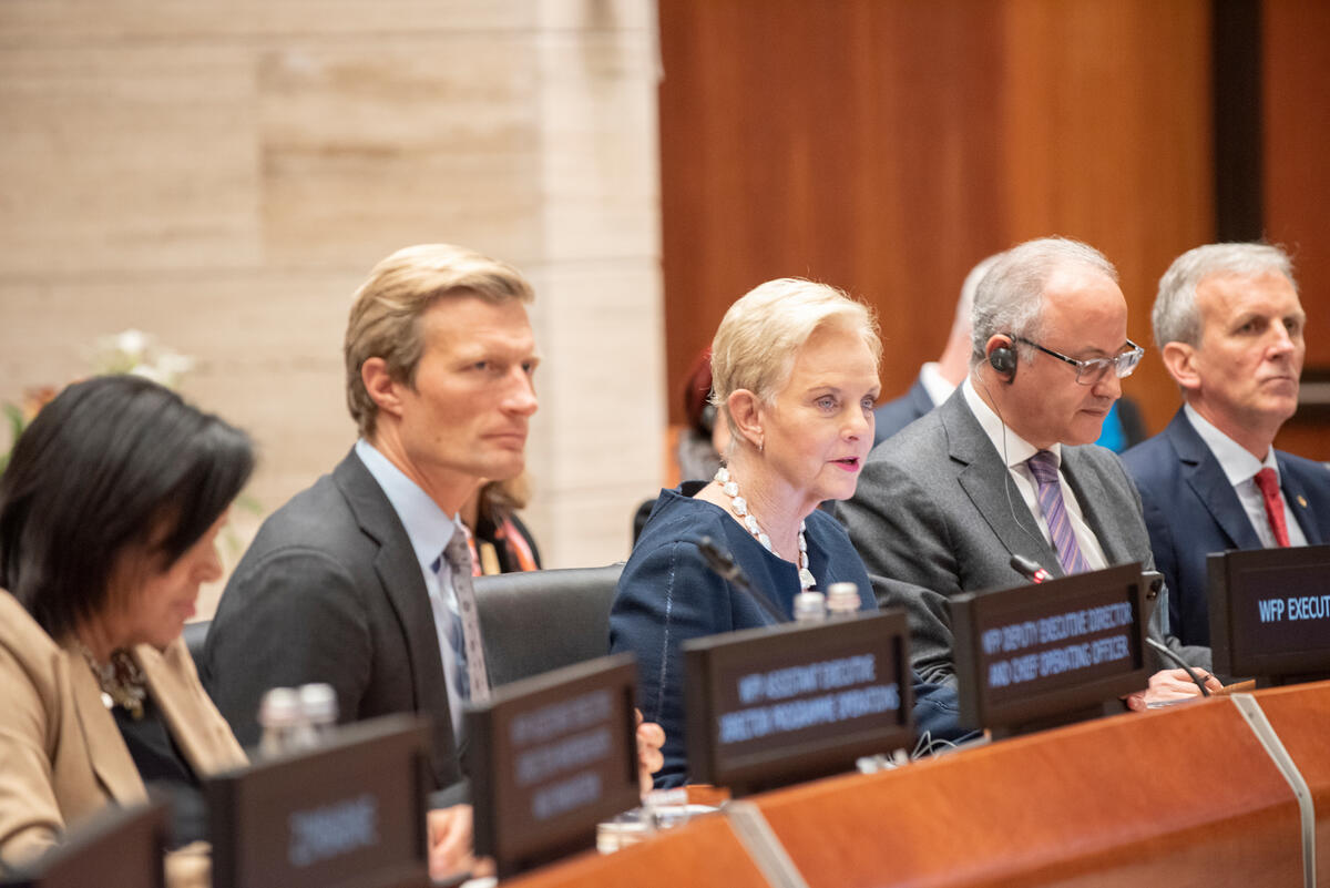 In the photo: intervention by Cindy McCain, WFP Executive Director. Photo: © WFP/Daria Addabbo 